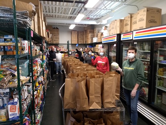 Brian O'Leary of Elmhurst at local food bank